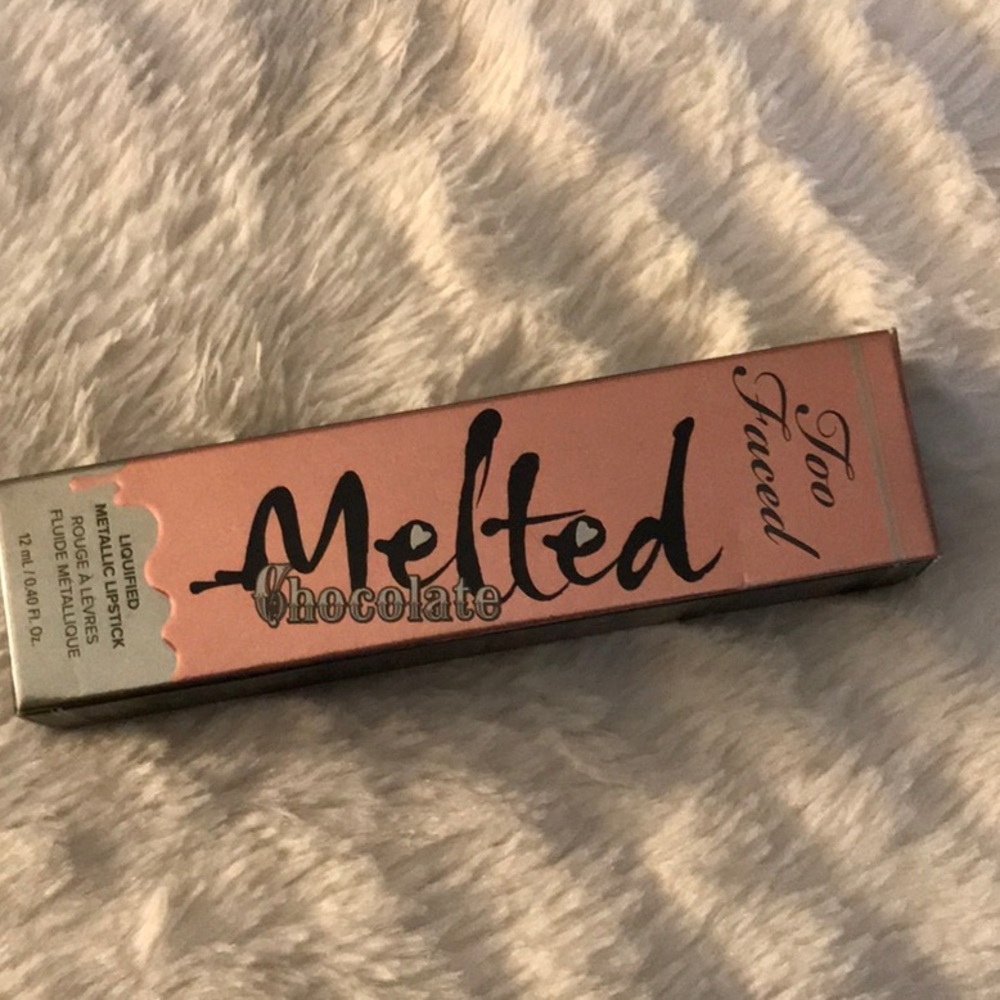 NIB Too Faced Melted Chocolate Liquified Metallic Lipstick